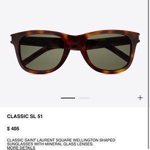 Saint Laurent classic Sl 51 tortoise sunglasses unisex